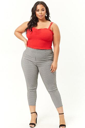 Forever21 Plus Size Houndstooth Skinny Pants