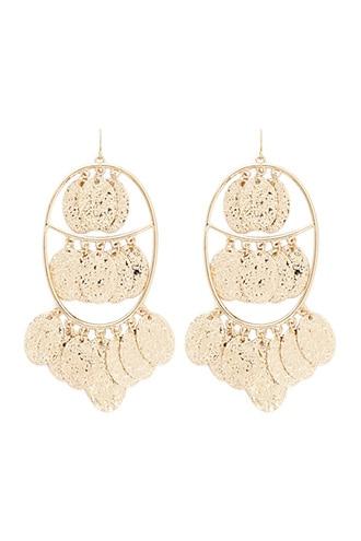 Forever21 Oval Charm Drop Earrings