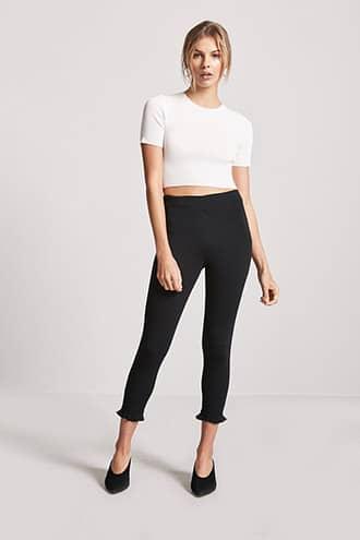 Forever21 Ruffle-hem Leggings