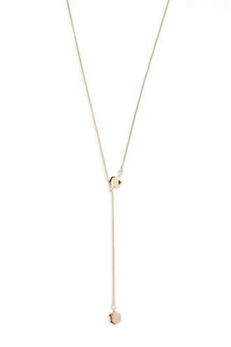 Forever21 Geo Pendant Bolo Necklace