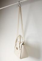 Forever21 Double-zip Faux Leather Satchel (cream)