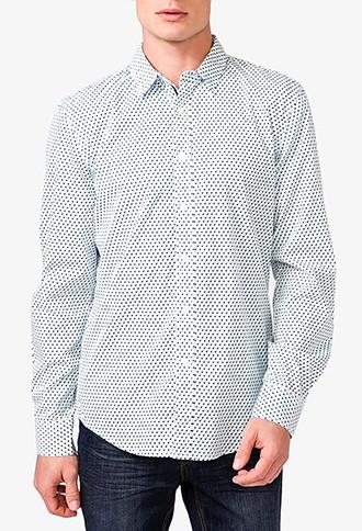 21 Men Retro Square Print Shirt