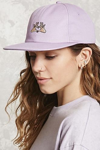 Forever21 Hand Heart Graphic Baseball Cap