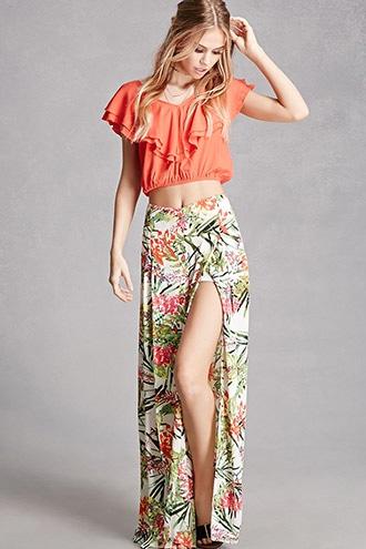 Forever21 Aryn K Tropical Print Pants