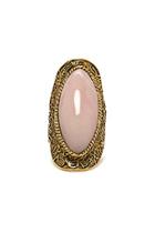 Forever21 Light Pink & Antique Gold Faux Stone Cocktail Ring