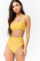 Forever21 High-waist Seamed Bikini Bottoms