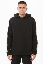 Forever21 Striped-trim Long Sleeve Hoodie