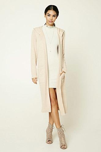 Forever21 Women's  Hooded Duster Cardigan