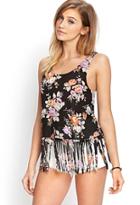 Forever21 On The Fringe Floral Tank