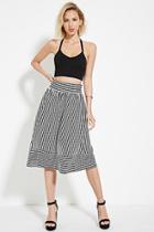 Forever21 Stripe Pleated Skirt