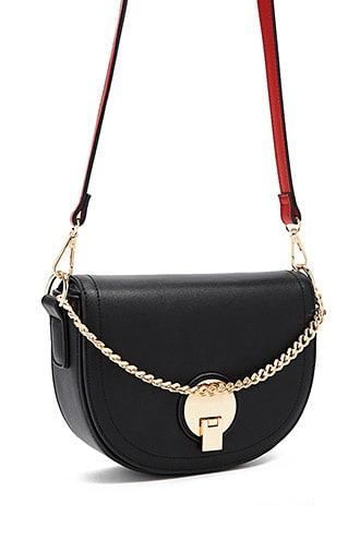 Forever21 Faux Leather Half-moon Crossbody