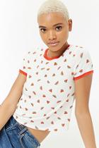 Forever21 Watermelon Graphic Ringer Tee