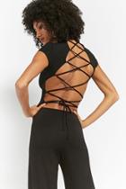 Forever21 Lace-up Back Jumpsuit