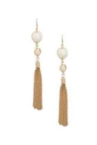 Forever21 Faux-marble Tiered Drop Earrings