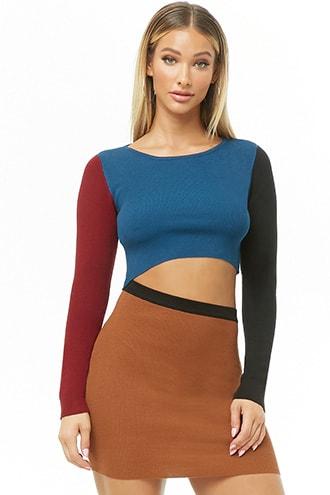 Forever21 Colorblock Cutout Mini Dress