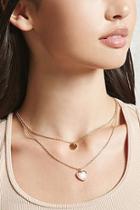Forever21 Iridescent Heart Necklace Set
