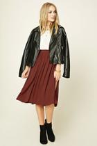 Love21 Women's  Brick Contemporary Pocket Skirt