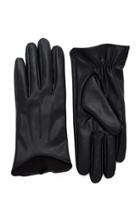 Forever21 Women's  Black Faux Leather Gloves