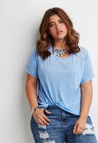 Forever21 Plus Cuffed Burnout Tee