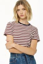 Forever21 Striped Trouble Maker Tee