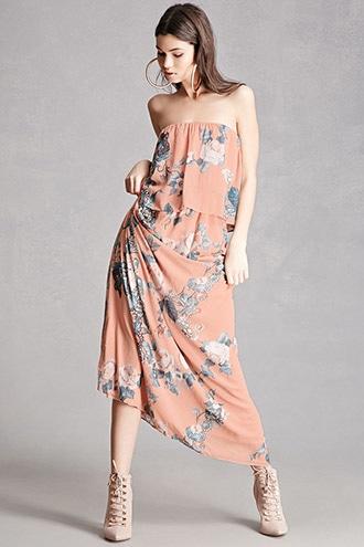 Forever21 Chiffon Floral Maxi Dress