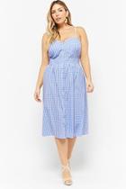 Forever21 Plus Size Gingham Button-front Cami Dress