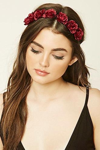 Forever21 Burgundy Rose Headwrap