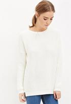 Forever21 Women's  Chunky Ribbed Knit Sweater (cream)