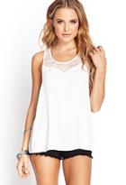 Forever21 Women's  Lace Paneled Top