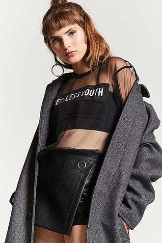 Forever21 Faux Leather Mini Skort