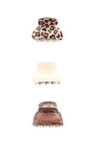 Forever21 Glittery Leopard Hair Claw Clips