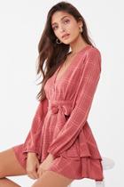 Forever21 Tiered Plaid Self-tie Romper
