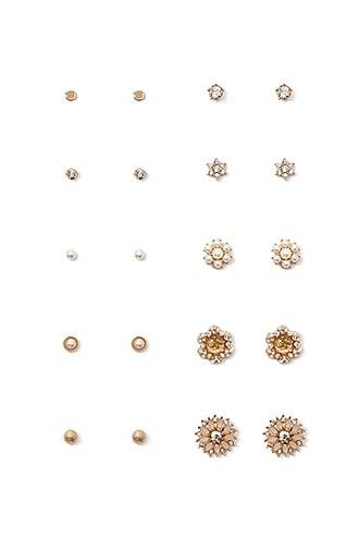 Forever21 Flower Faux Gem Earring Set