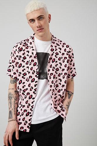 Forever21 Classic Fit Leopard Print Shirt