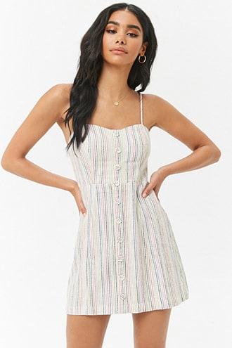 Forever21 Rainbow-striped Cami Dress