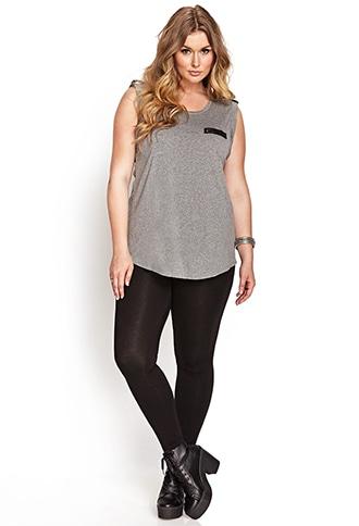 Forever21 Plus Size Solid Knit Leggings