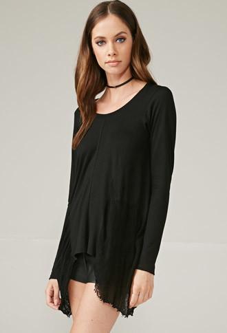 Forever21 Marina T. Distressed Trapeze Top