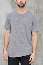 Forever21 Marled Longline High-low Tee