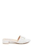 Forever21 Faux Leather Buckle Slide Sandals