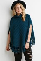 Forever21 Plus Cable Ribbed Turtleneck Poncho