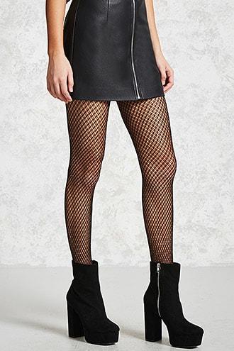 Forever21 Metallic Knit Fishnet Tights