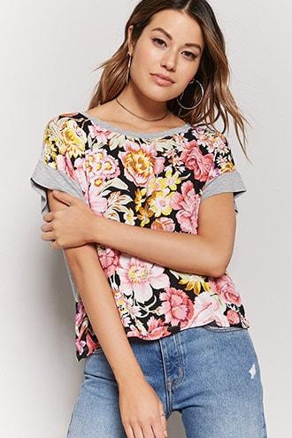 Forever21 Floral Combo Top