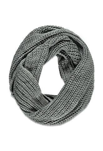 Forever21 Chunky Ribbed Knit Scarf (black)