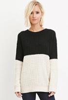 Forever21 Colorblocked Waffle Knit Sweater