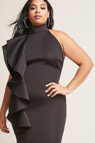 Forever21 Plus Size Eta One-shoulder Dress