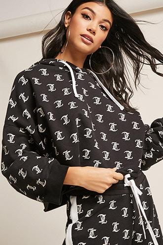 Forever21 Juicy By Juicy Couture Logo Hoodie