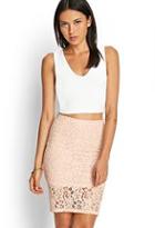 Forever21 Floral Lace Pencil Skirt