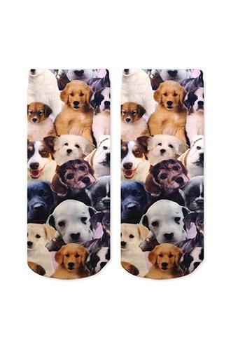 Forever21 Living Royal Puppy All Over Socks