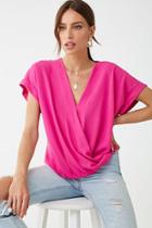 Forever21 Surplice Cuff-sleeve Top