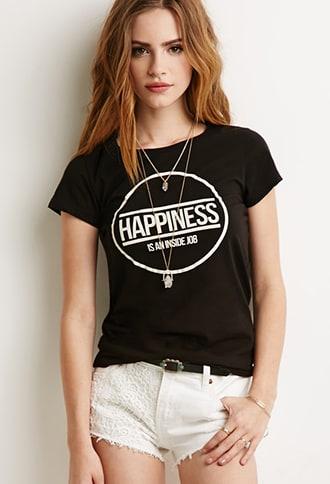Forever21 Happiness Graphic Tee